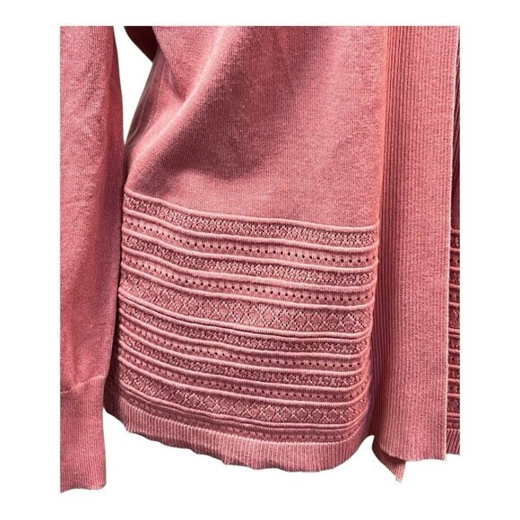 Lety & Me Womens Gabby Pointelle Cardigan~Size Small~Salmon~Stitch Fix NWT L4 02 - Picture 5 of 13